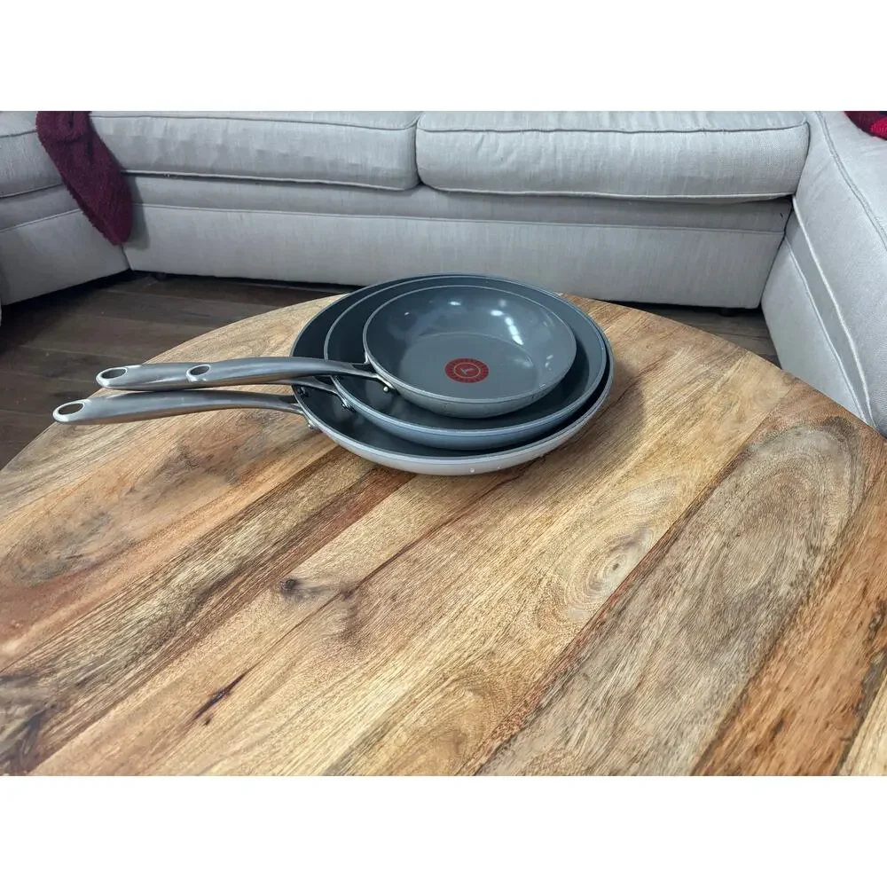 T-fal Ceramic Non-Stick Frypan Set, 3-piece